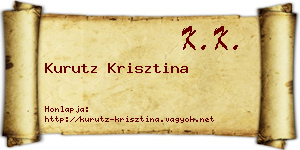 Kurutz Krisztina névjegykártya