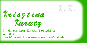 krisztina kurutz business card